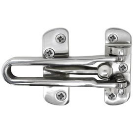com-four® Safety Bar for Doors, Stainless Steel Door Bolt with Fixings (Pack of 01 - Shackle)