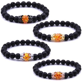 HYHONEY Crown Bracelets Bead Bracelet Mens Bracelet Womens Bracelets Matching Couple Zircon Crown Fashion Jewelry Elastic Adjustable Charm Jewelry for Men Women