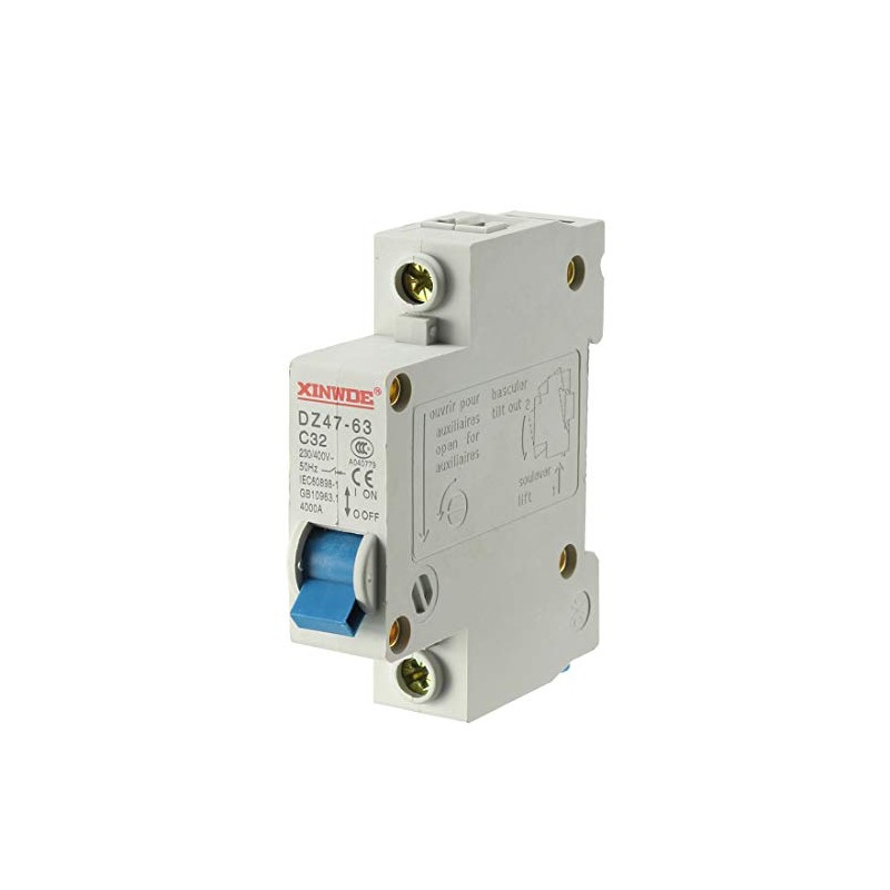 uxcell 1 Pole 32A 230/400V Low-Voltage Miniature Circuit Breaker Din