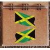 2 x 20cm Waving Jamaica Flag Vinyl Stickers - Jamaican