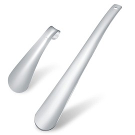 2 Stück Schuhlöffel Metall Lang und Kurz Set, Schuhanzieher Edelstahl(30 cm+14 cm), für Leute, die sich Schlecht Bücken, Senioren, Kinder, Schuhlöffel Schuhanzieher