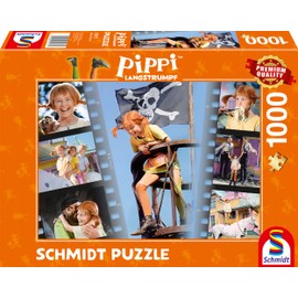 Schmidt Spiele 57573 Pippi Longstocking, Be Cheeky and Wild and Wonderful, 1000 Pieces Puzzle, Normal
