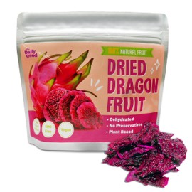 The Daily Good Soft-Dried Dragon Fruit Slices | All Natural Superfood Snack for Adults & Kids | Healthy, Soft and Chewy | No Sugar Added or Preservatives, Gluten Free, Vegan, Single Pack