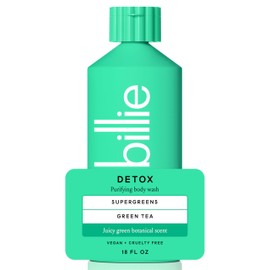 Billie Detox Purifying Womens Body Wash, 18 fl oz, Juicy Green Botanical Scent, Vegan, Cruelty Free