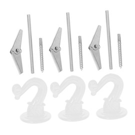 FUNOMOCYA Versatile Ceiling Hooks for Plant Hangers Lights White Heavy Duty Swag Hooks Easy Install Hardware