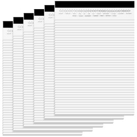 Uzant 6 Pack Legal Pads 8.5" x 11" Note Pads with Date on Top, 50 Sheets Lined Paper Writing Pads, Narrow Ruled White Notepad Notebook for Office Business School College Supplies