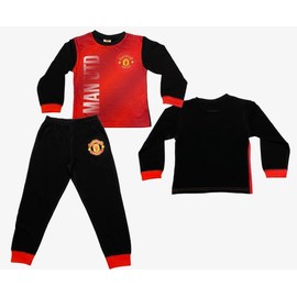 Manchester United FC Boys Football Pyjamas, Long Sleeve Top and Bottoms Set, Ages 4-12 Years (UK, Age, 4 Years, 5 Years)
