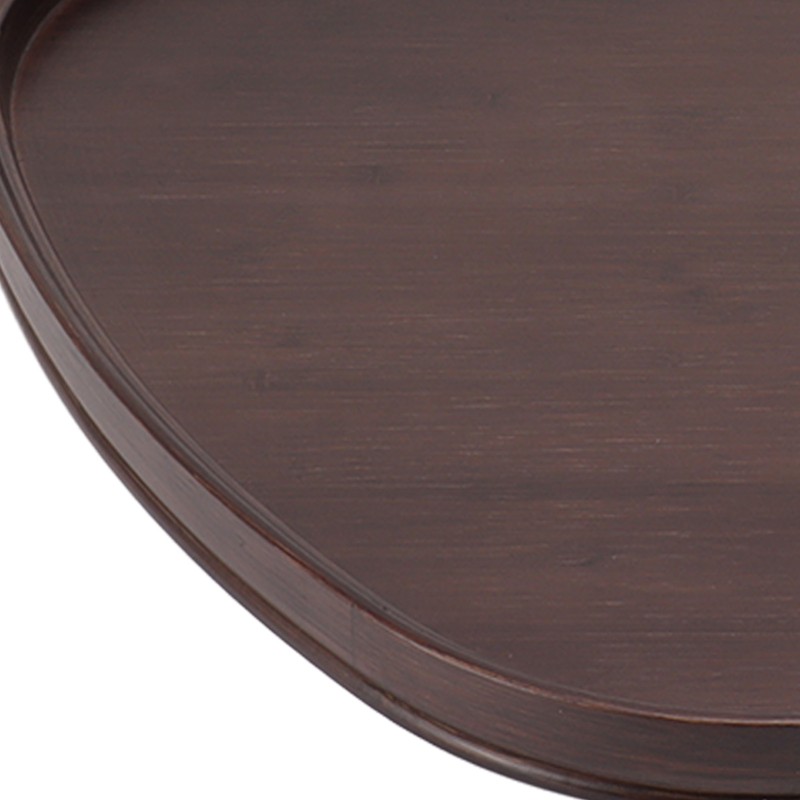 Wood Serving Tray Sturdy Bamboo Simple Elegant Triangular Multifunction Wooden