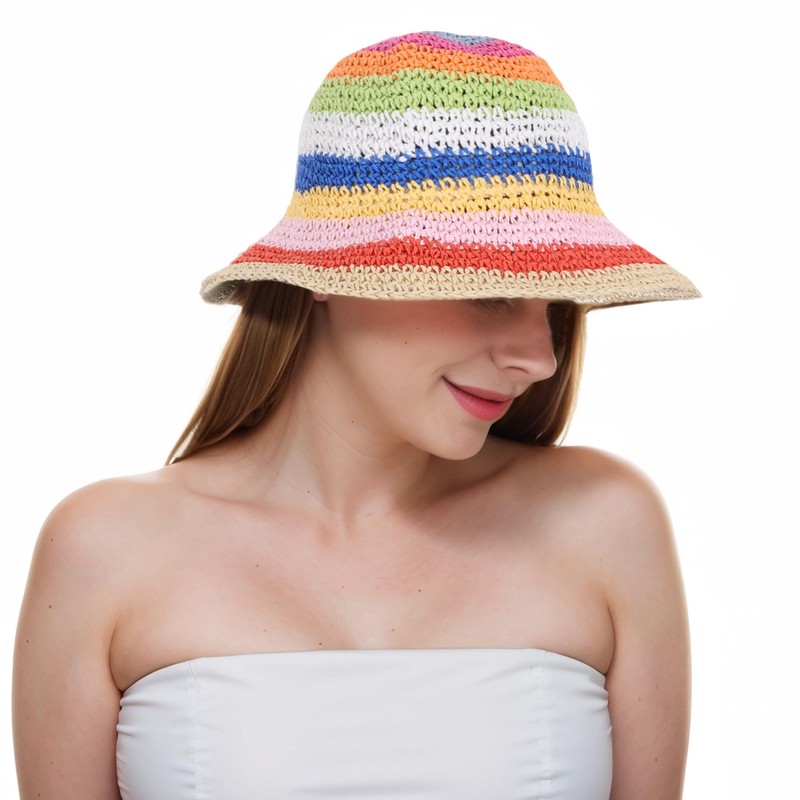 Straw Sun Hats for Women - Packable Foldable Straw Beach