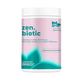 HB Zen.Biotic Magnesio Zinc Manzanilla para Mujer, 30 porciones  Relajación Descanso  Tulsi, Manzanilla, L-Teanina  Holistic Beauty                   