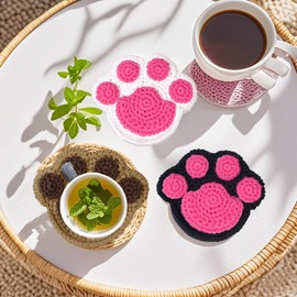 DGAGA Beginner Crochet Kit with Yarn, DIY Craft Kit, Handmade Amigurumi Cat & Fish&Cat Claw Set, Multicolor Nylon - Easy-to-Crochet, Step-by-Step Video Tutorial Included, All Seasons