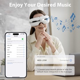 Aspria Eye Massager with Dual Hot and Cold Therapy, Vibration, Air Compression Massage, Bluetooth Music, for Damaged/Dry Eyes, Eye Mask for Women, Men, Friends, Family