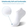 Womens Ankle Socks Cotton Athletic Running Low Cut Socks White
