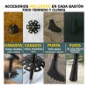 Bastones Senderismo Ajustables Aluminio Plegables 2 Pzas. Color Par Mango