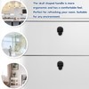 FANYUN 4 Pack Skull Skeleton Cabinets Knobs, Single Hole Pull