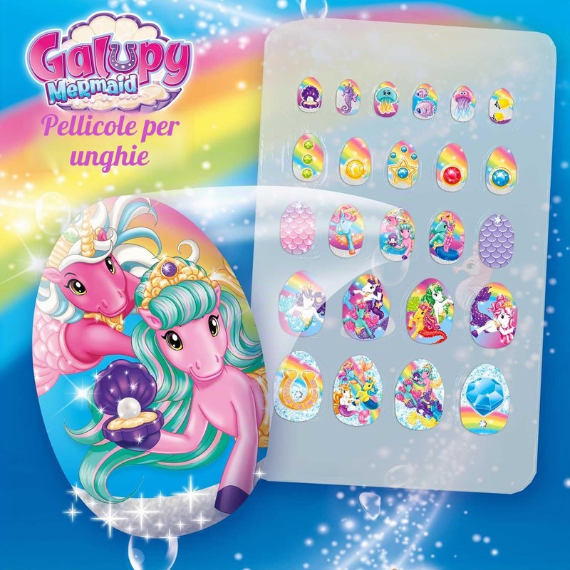 CRAZE Sticker per Unghie Galupy, Confezione da 4-96 Unghie Finte