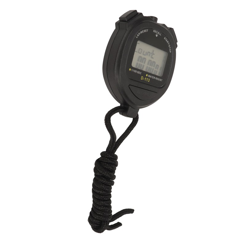 Digital Stopwatch 60 Lap Memory Split Sport Timer Waterproof with