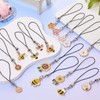 LEGENTLISUR 16Pcs Bee Flower Phone Charms Cute Alloy Enamel Cell