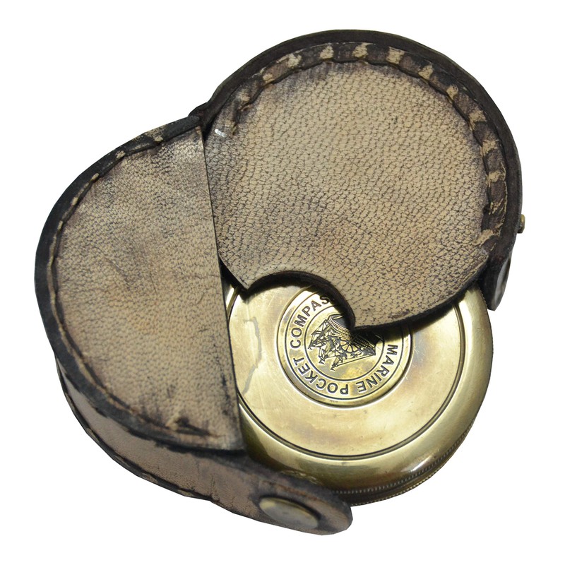 Brass Pocket Compass Vintgae Replica Mariner's Magnetic Compass - Robert
