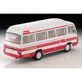 Tomica Limited Vintage 1/64 LV-184b Toyota Coaster, High Roof, Deluxe Car, White/Red, Finished Product