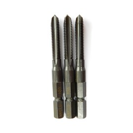 2562 PPLS Threaded Tap, Drill Tap, Hexagonal Shaft, For Making Screw Holes, M6 x 0.04 inches (1.0 mm), Screw Compatible, Pack of 3