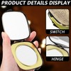 LIKSANGMETALS LIKSANGMETALS Travel Small Compact 1X/2X Mirror - Handheld, Foldable,