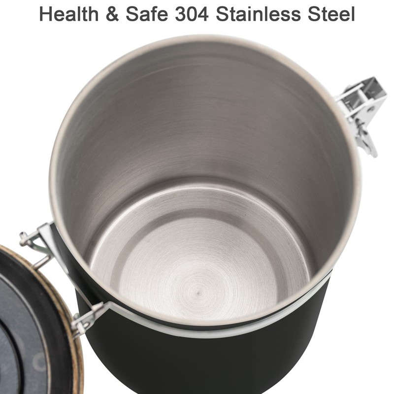 TEDSWAIT Coffee Canisters Airtight Coffee Bean Storage Container Kitchen Stainless