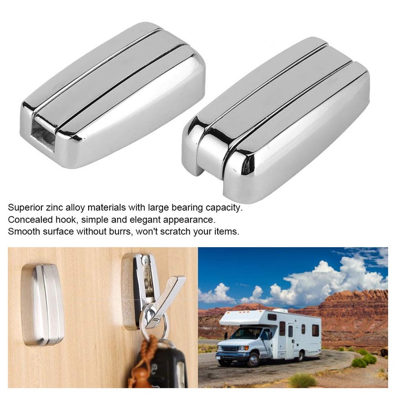 KIMISS 2Pcs Zinc Alloy Folding Hooks - for Motorhome RV