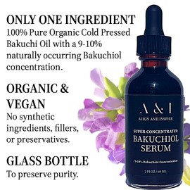 Generic 100% Pure, Cold Pressed, Bakuchiol Serum 2 oz, Plant-Based Natural Retinol Alternative