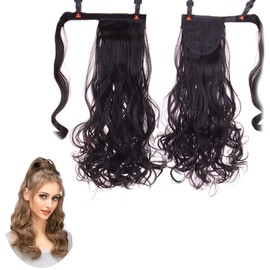 Curly Clip in Hair Extensions Wave Ponytail Extensions for Black Women Pony Tail Hairpieces for Daily 0533