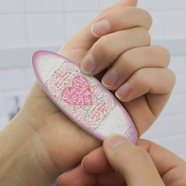 Spread Love Everywhere You Go Heart Double-Sided Oval Nail File Emery Board Set 4 Pack