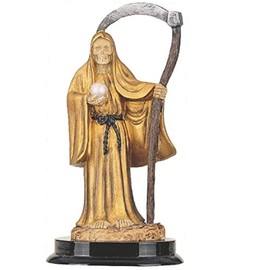 ICE ARMOR 5" H Gold Santa Muerte Holding Scythe Statue Our Lady of The Holy Death Figurine Religious Decoration, Multicolor (78GSC305.58G)