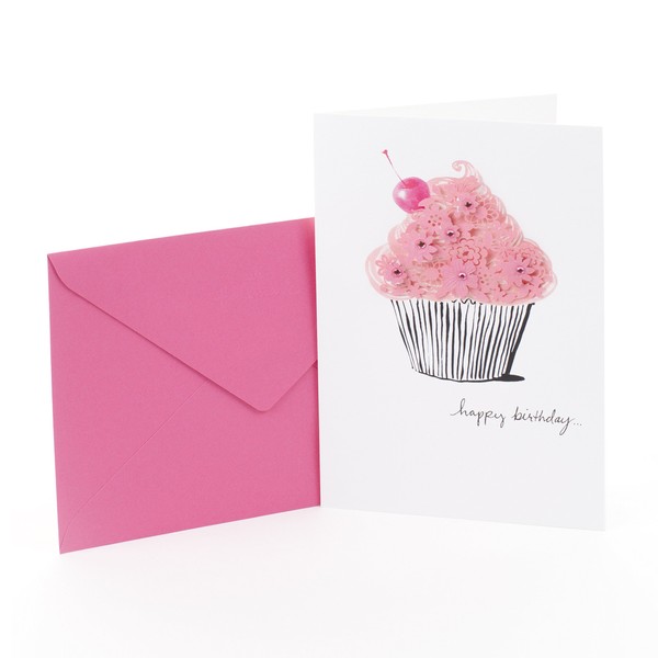 Hallmark Signature Birthday Card (Pink Cupcake) (0699RZH4014)