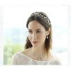 Uongeod Brautschmuck mit Kristallperlen, Bohemian-Stil, Kopfschmuck mit Blättern, Ranken, Blume,