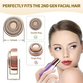 Replacement Heads for Flawless Finishing Touch Facial Hair Remover Device, Replacement Blades For Flawless Facial Hair Removal, with Storage Bag