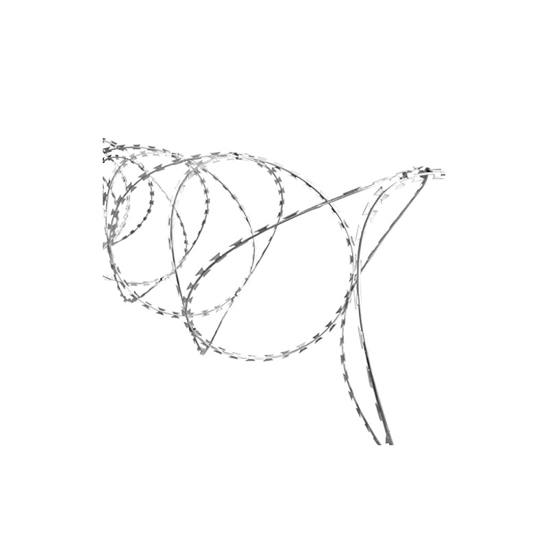 vidaXL 18" Razor/Helical Barbed Wire Clipped Galvanized Steel 1 Coil