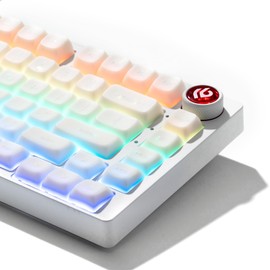 XVX White Jade Keycaps, Double Shot PBT Keyboard Key caps 132 Keys MDA Profile Keycap Set Compatible with 60%/65%/75%/TKL/96%/100% US Layout Cherry MX Switches Mechanical Keyboard