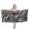 Glomenade Zebra Stripes Print Bath Towels Summer Quick Dry Absorbent