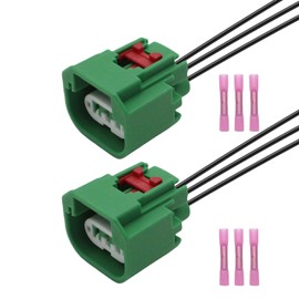 Powkos Headlight Connector Wiring Harness 68064997AA Compatible with Dodge Chrysler Jeep Headlight DRL Parking Light H13 9008 (2 Pcs)