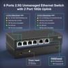 6-Port 10G/2.5G Ethernet Switch with Dual 10GBASE-T, Vimin 4X 2.5G