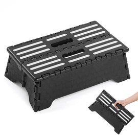 5 inch Lightweight Portable Folding Step - Great for Kitchen, Bathroom, Bedroom, Kids or Adults -Opens Easy with One Flip