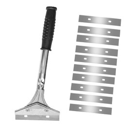 Wallpaper Scraper Wall Paper Scraper Tool Heavy Duty Ergonomically Designed, Wall Non Slip Soft Grip Scraper Tool, Effortless Removal of Wallpaper Floor Tiles and Stubborn Materials with 10 Blades