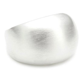 Vinani Women 'S Ring Simple Curved Matt 925 Sterling Silver RGM, Sterling Silver, 0