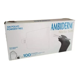 Ambiderm Guantes Ambiderm Soft Color Negro Chica De Nitrilo 200pz