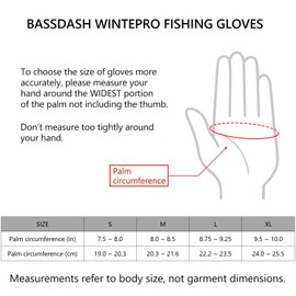Bassdash WintePro Insulated Fishing Gloves Water Resistant with Fleece Lining Cold Weather Winter Gloves for Men Women Idea for Ice Fishing Hunting Photography Hiking