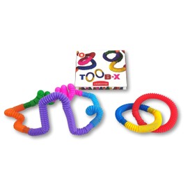 TOOB-X Pop Tube Toys Stress Relief Toy (Multi-Color) (8 Pack) (Small)