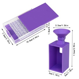 Diamond Art Painting Trays Organizer with Lid, Diamond Art Accessories Trays with Brush & Spoon, Rhinestone Tray Sorter for DIY Art Craft Supplies (Colorful-Set-funnels)