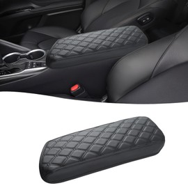 GIANT PANDA Custom Fit Center Console Cover for Toyota Camry LE/SE/XSE/XLE/Hybrid,2018 2019 2020 2021 2022 2023 2024,Faux Leather Armrest Console Cover - Full Protection - Black