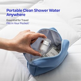 Dr.Piel Superior Travel Shower Filter – Ultra-Compact & Lightweight Portable Shower Filter, NSF Certified, Advanced Filtration for Travel & Hotel Use