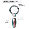 Tiny Keychain Pill Holder, Mini Pill Case Pendant, Small Metal